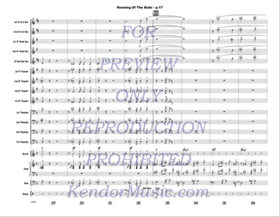 Running Of The Bulls Jazz Ensemble scores gallery preview page 18