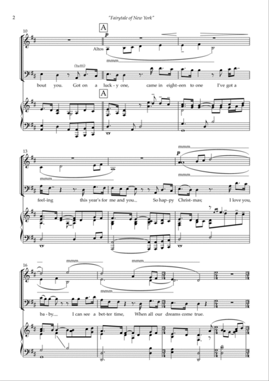 Fairytale Of New York Fairytale Of New York 4-Part scores gallery preview page 4