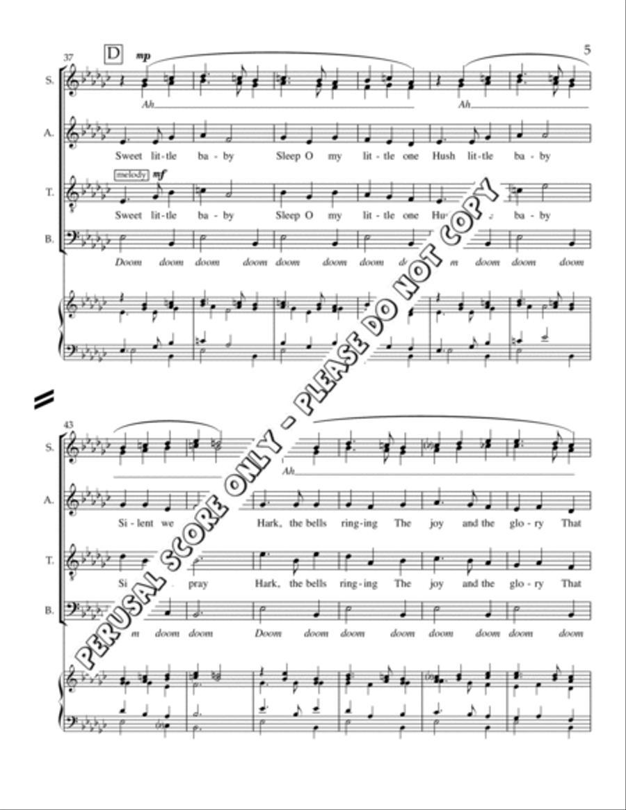 Stairwell Carol 4-Part scores gallery preview page 5