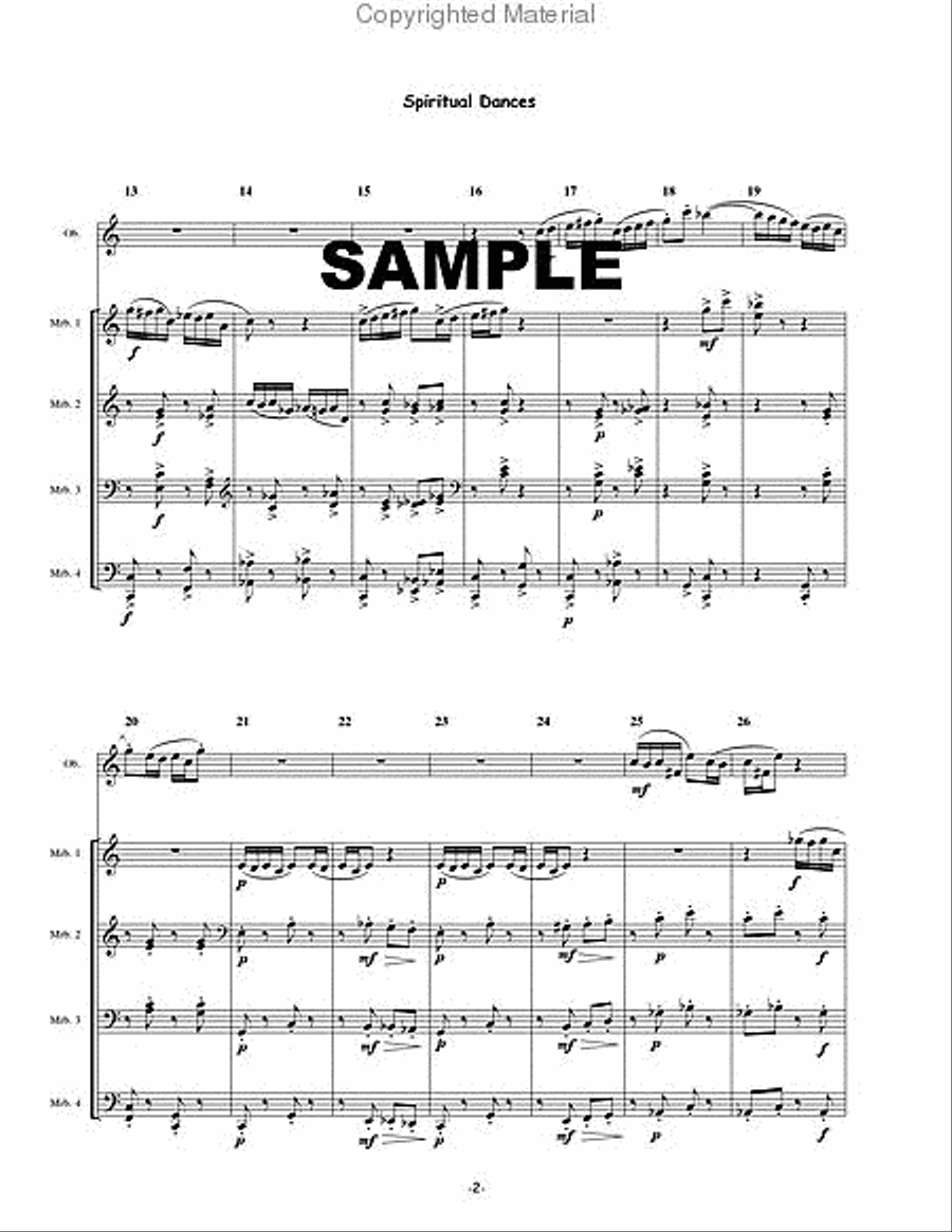 Spiritual Dances Percussion Ensemble scores gallery preview page 3