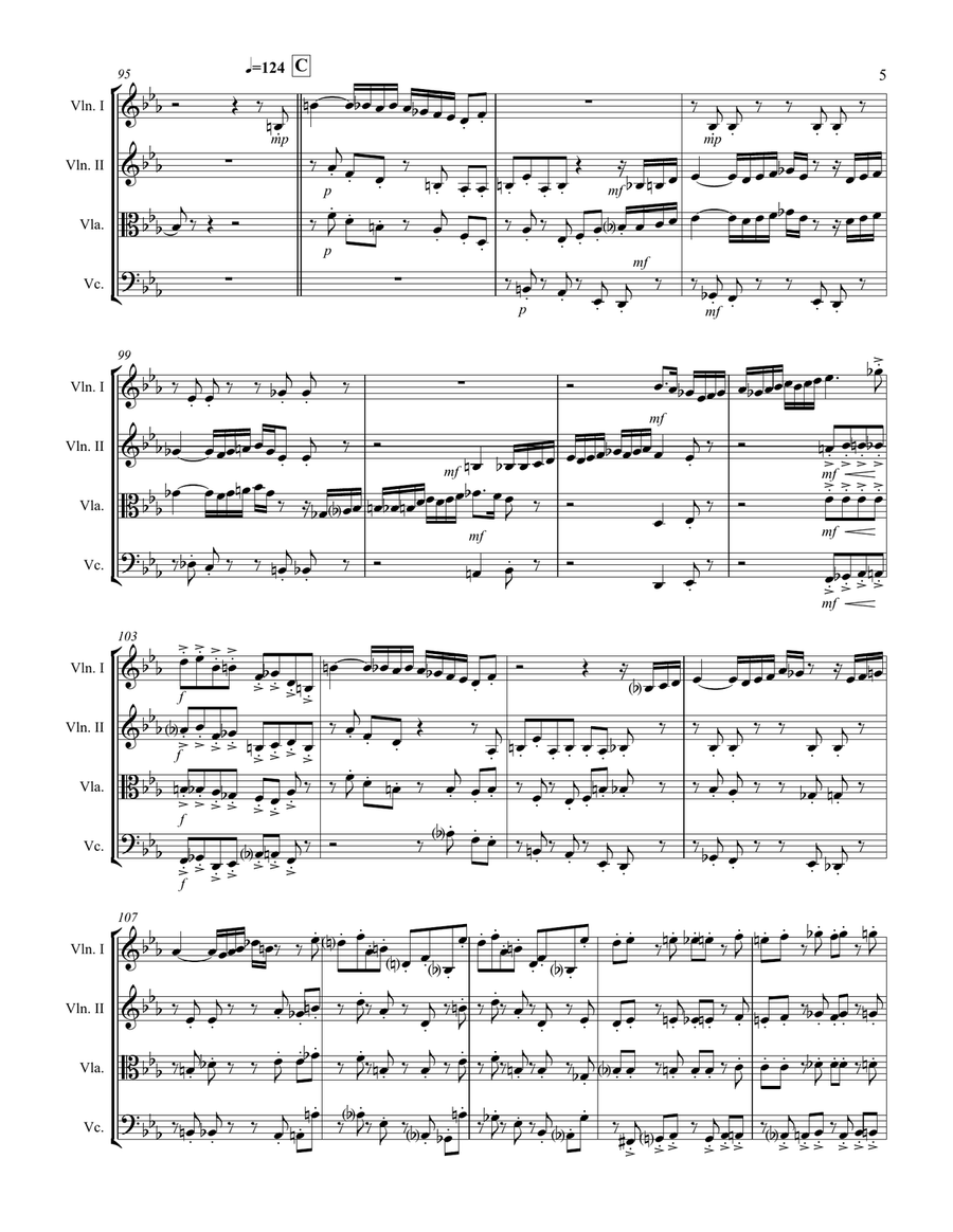 1812 Overture (for String Quartet) String Quartet scores gallery preview page 6