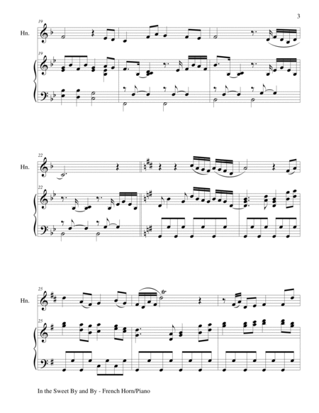 IN THE SWEET BY AND BY (Duet – French Horn and Piano/Score and Parts) image number null