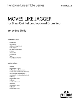 Book cover for Moves like Jagger (for Brass Quintet) (arr. Seb Skelly) - Full Score