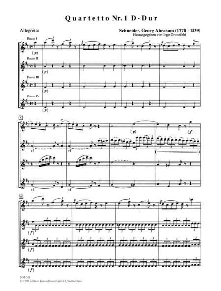 Quartet no. 1 for 4 flutes