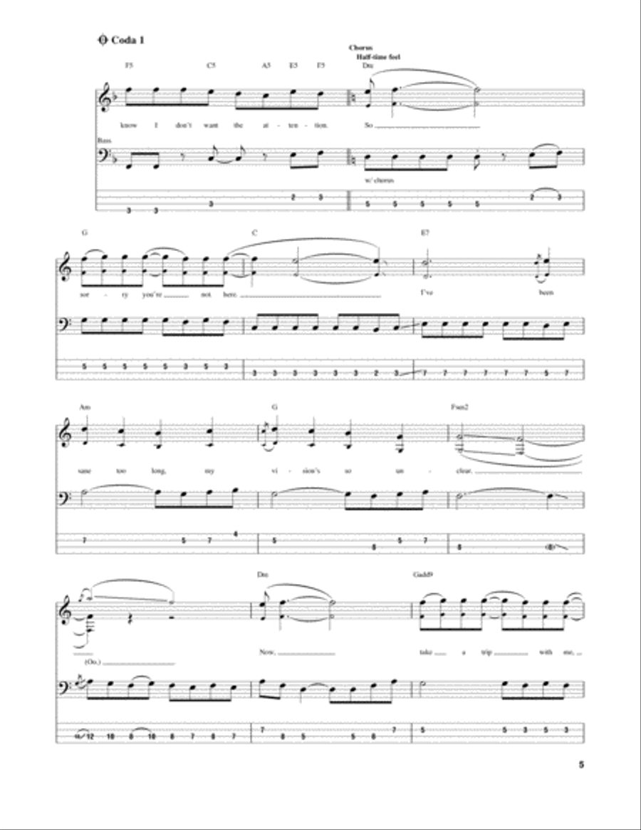 Bat Country Bat Country Guitar Tablature scores gallery preview page 5