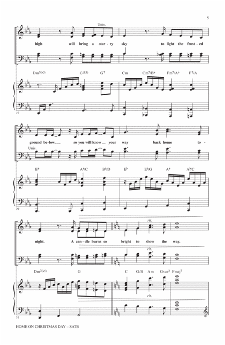 Home On Christmas Day 4-Part scores gallery preview page 4