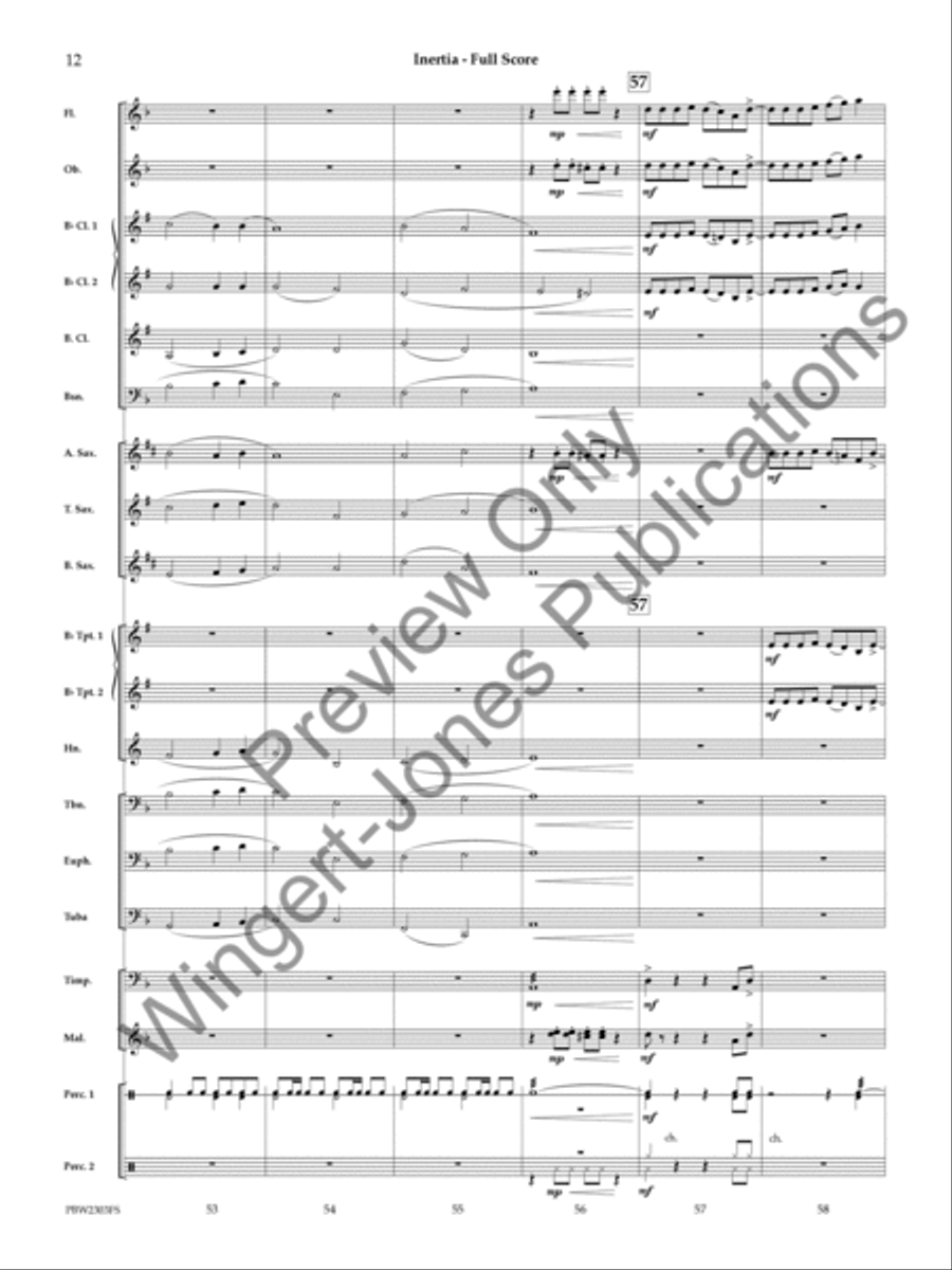 Inertia (Score) Concert Band scores gallery preview page 13