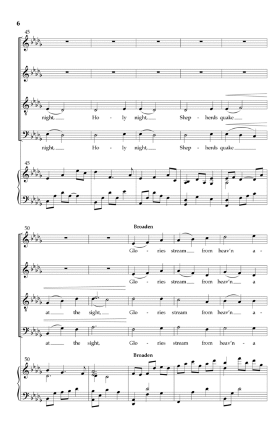 Silent Night Silent Night 4-Part scores gallery preview page 5