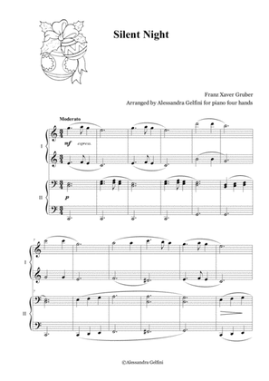 Book cover for Silent Night - Christmas easy piano four hands