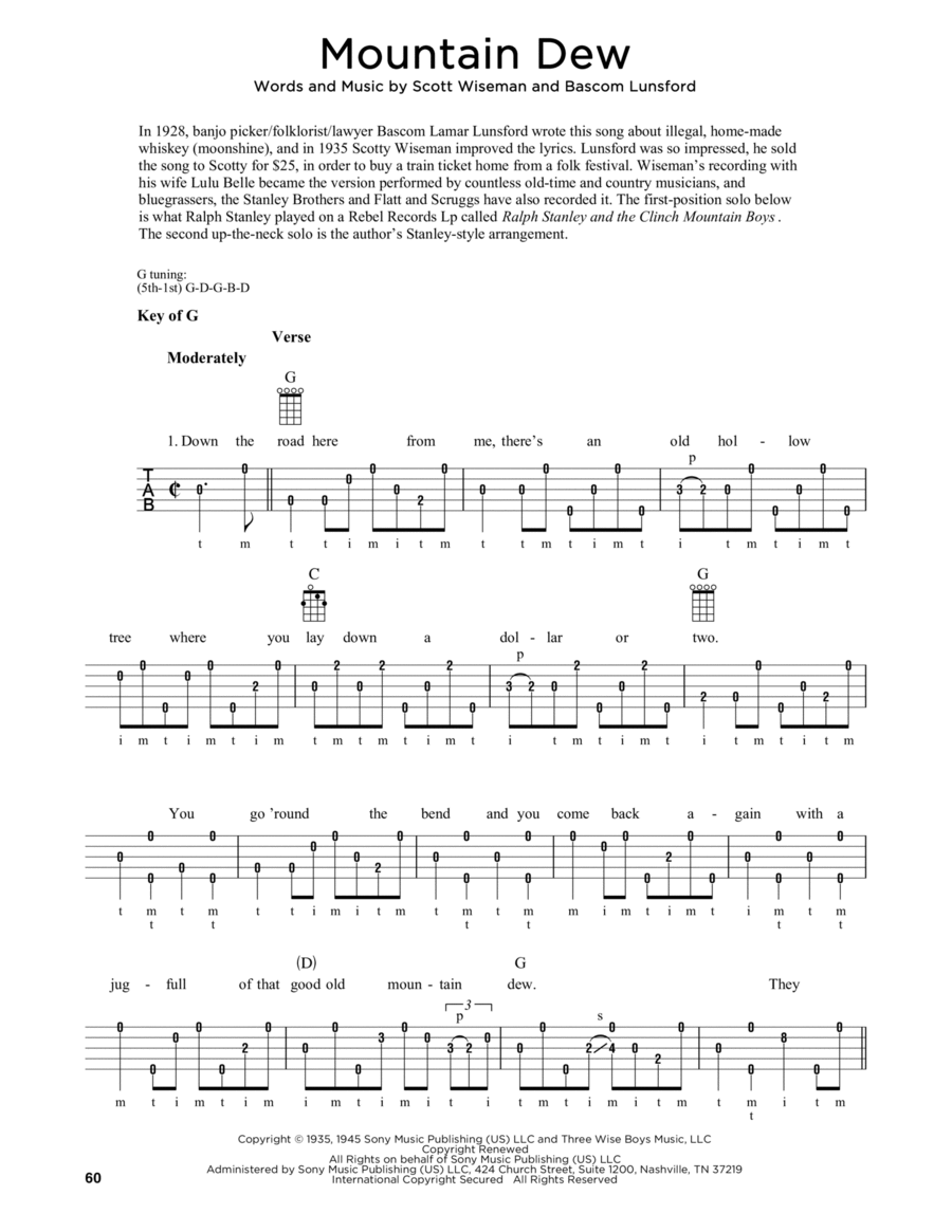 Mountain Dew Mountain Dew Banjo scores gallery preview page 1