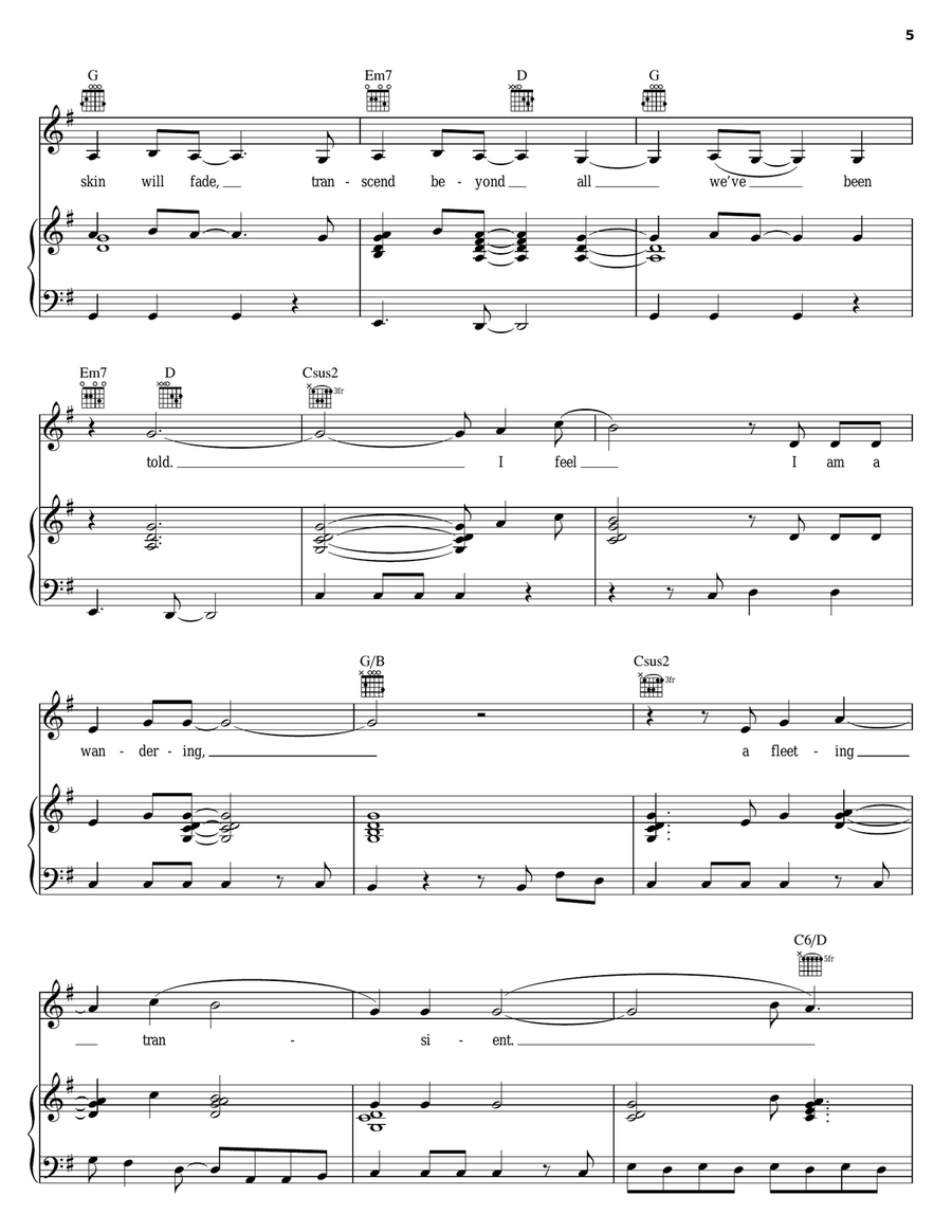 Souls Piano, Vocal, Guitar scores gallery preview page 5