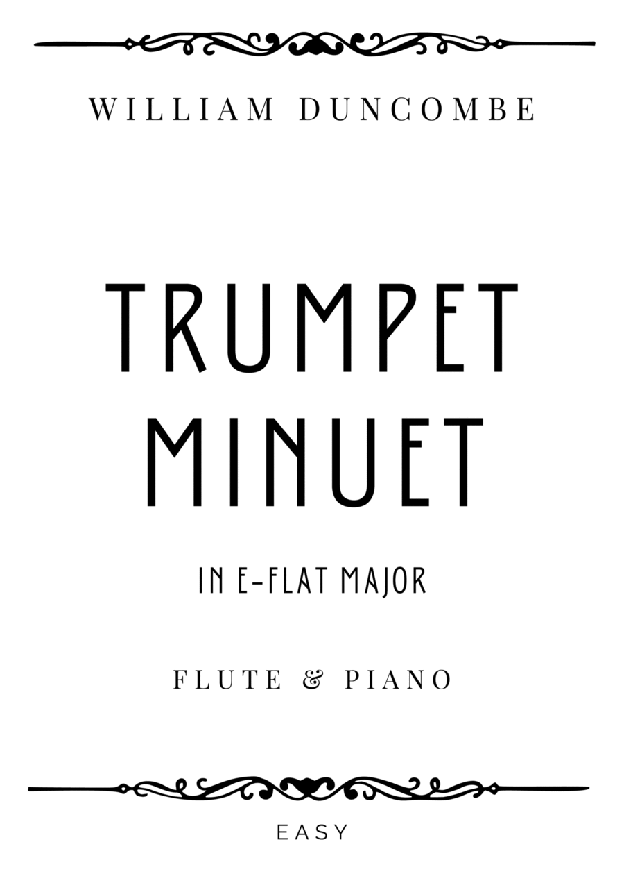 Duncombe - Trumpet Menuet in E flat Major - Easy Flute Solo scores gallery preview page 1