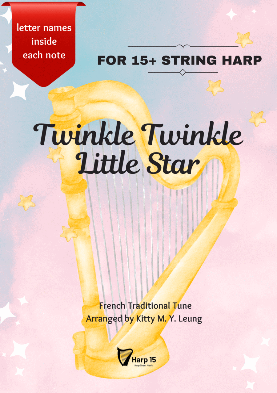 Twinkle Twinkle Little Star - 15 String Harp Celtic Harp scores gallery preview page 1