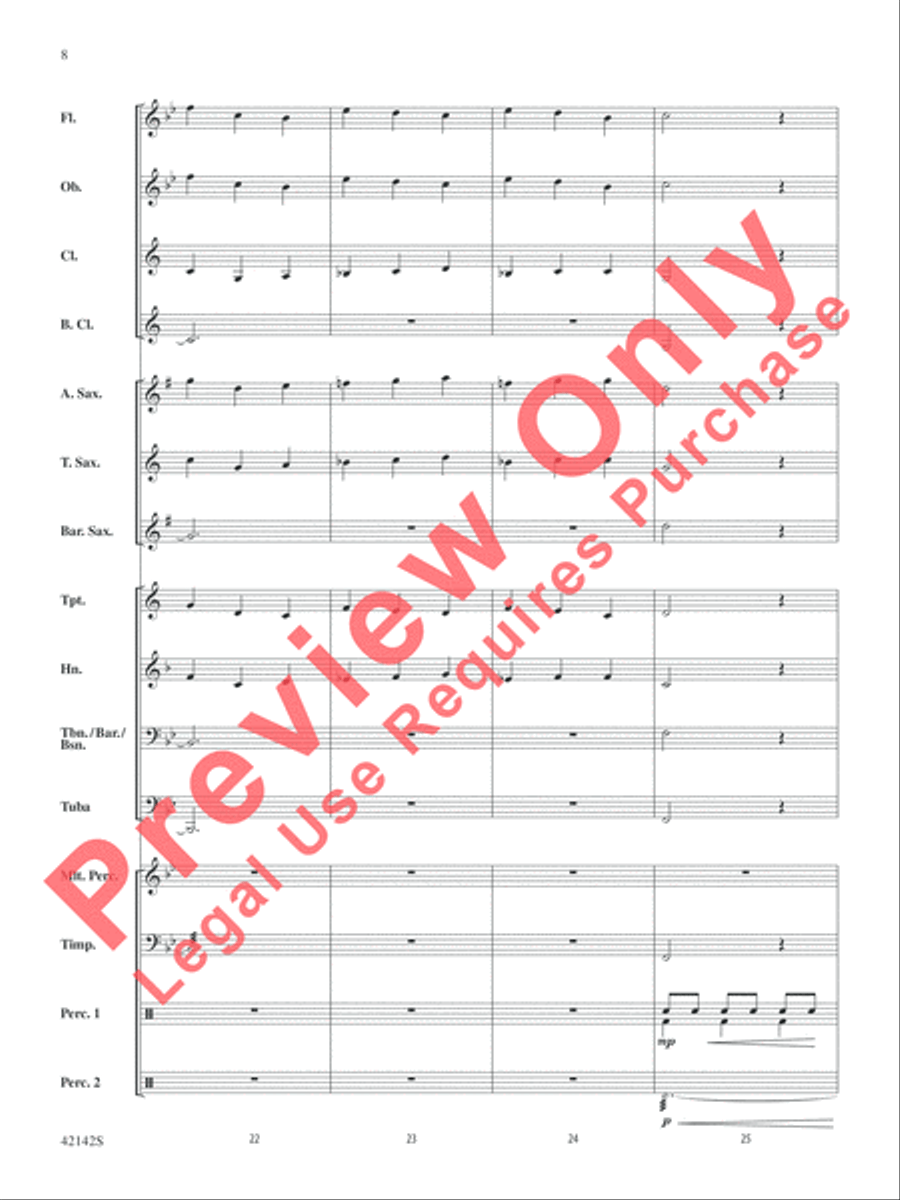 Finale from The Firebird Concert Band scores gallery preview page 8