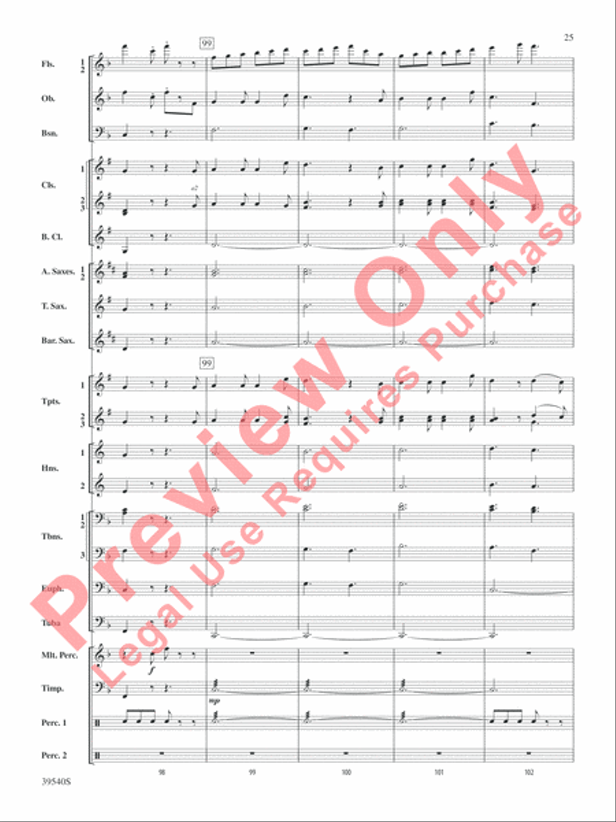 Carols from the British Isles Concert Band scores gallery preview page 26