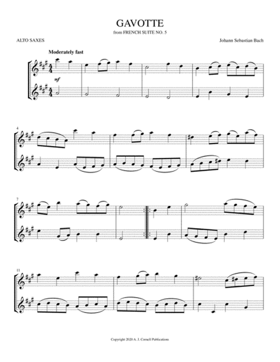 Gavotte (from French Suite No. 5) image number null
