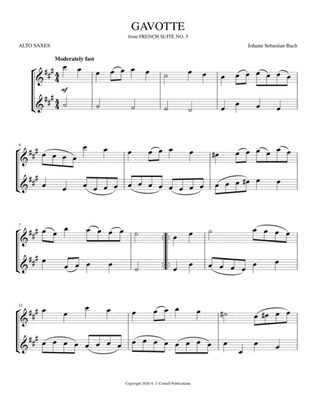 Gavotte (from French Suite No. 5)
