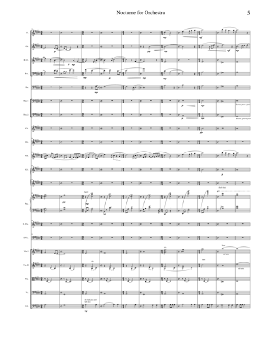 Nocturne for Orchestra Full Orchestra scores gallery preview page 5