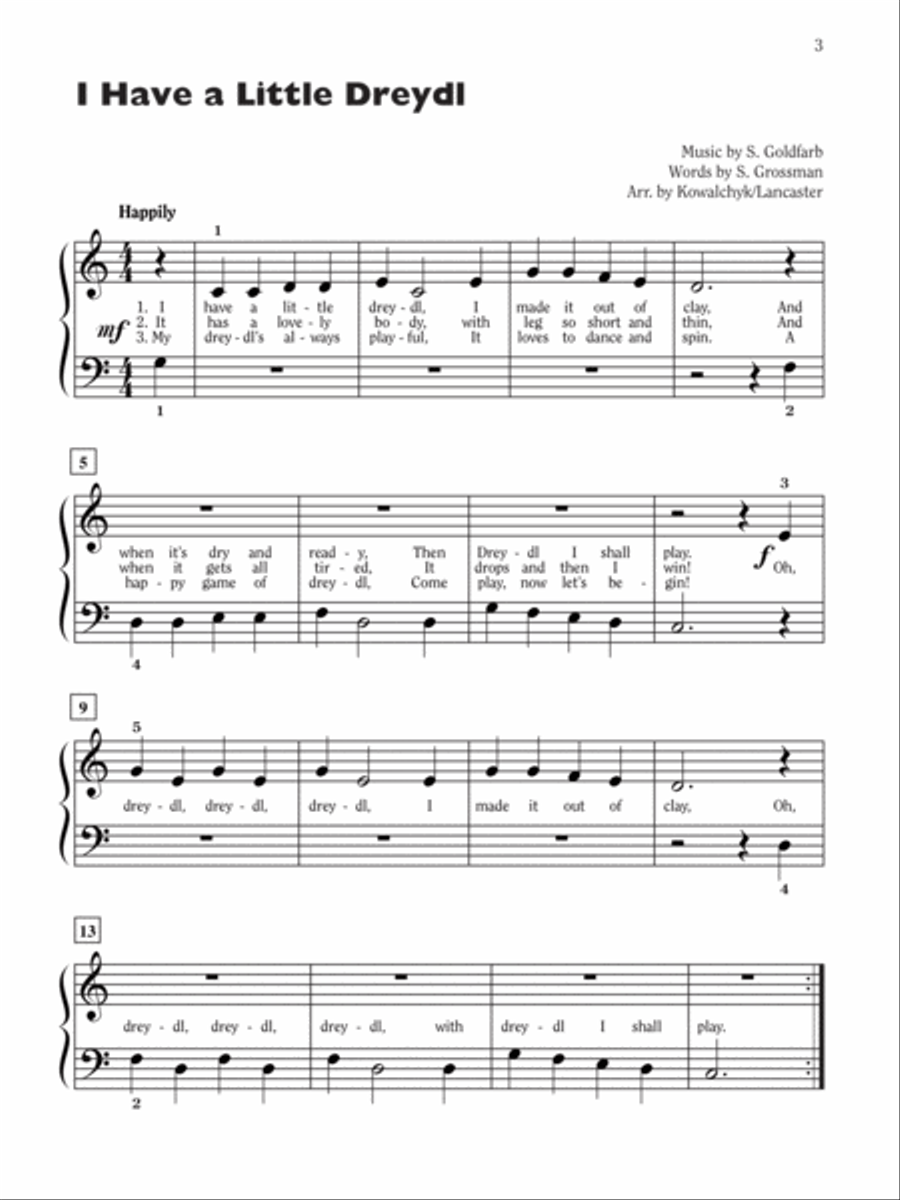 Let's Celebrate Chanukah! Easy Piano scores gallery preview page 3