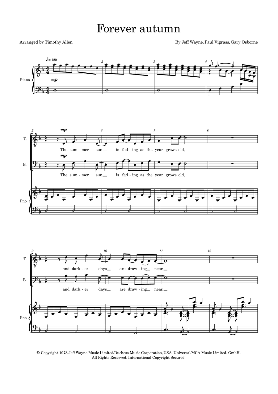 Forever Autumn 4-Part scores gallery preview page 1