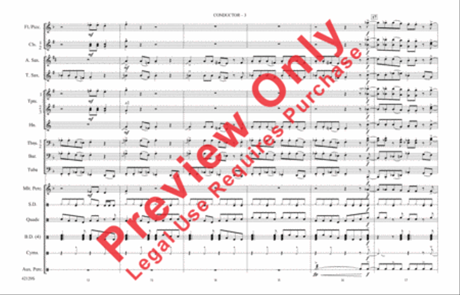Workin' for a Livin' Marching Band scores gallery preview page 4