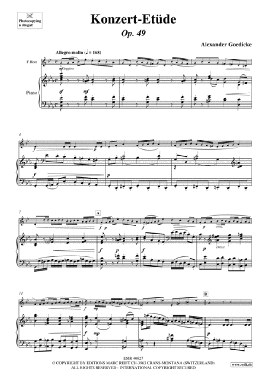 Konzert-Etude Horn scores gallery preview page 5