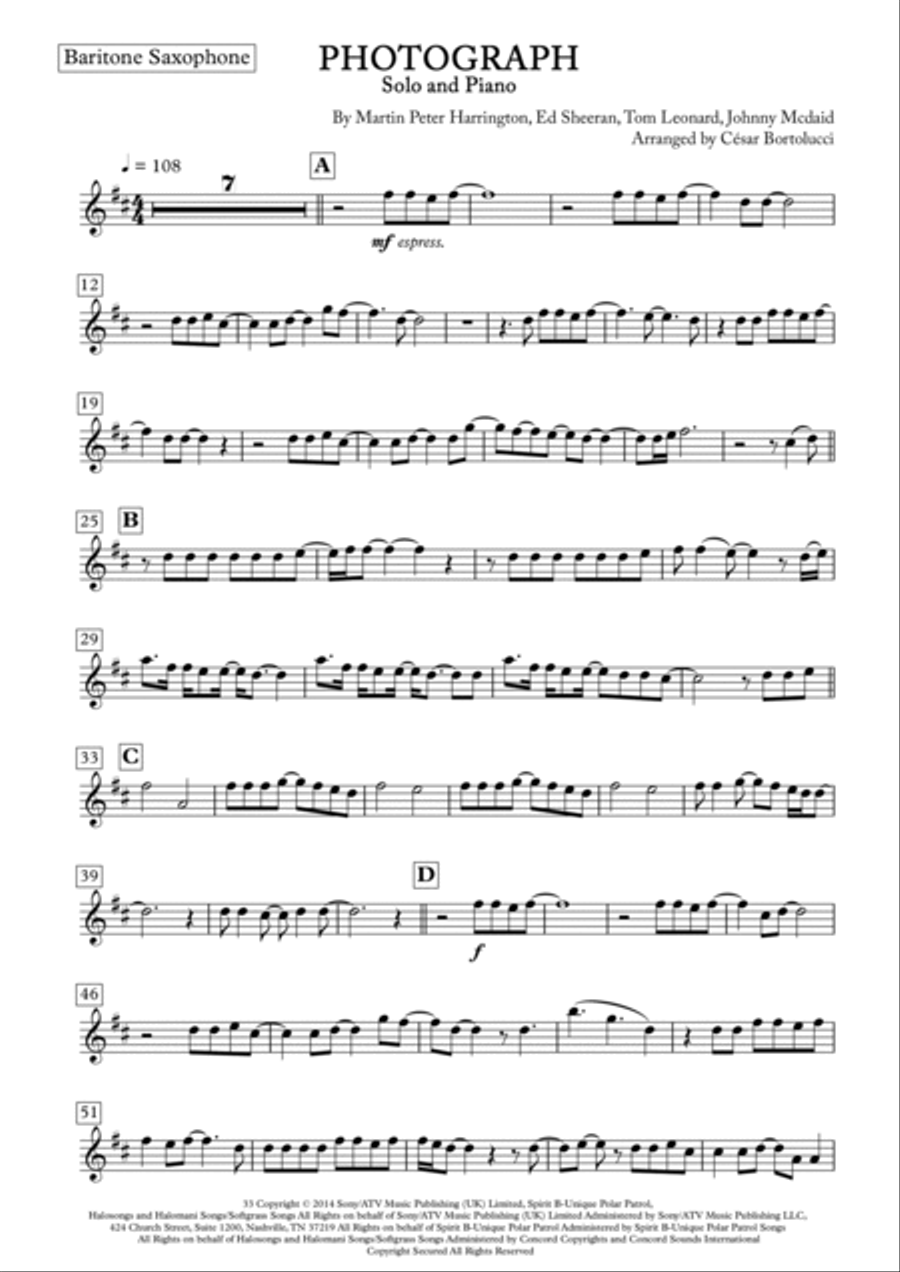 Photograph Baritone Saxophone scores gallery preview page 2
