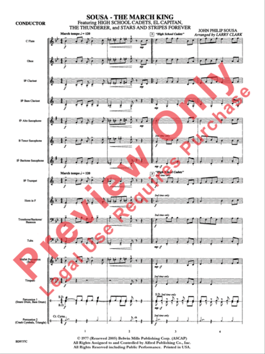 Sousa - The March King Sousa - The March King Concert Band scores gallery preview page 3