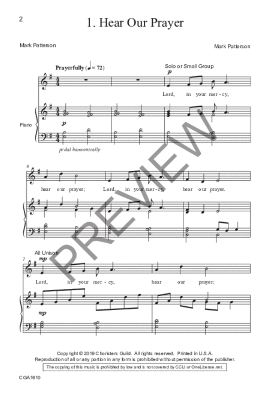 Hear Our Prayer: A Trilogy for Lent & Holy Week (Unison/Two-part) Unison Choir scores gallery preview page 2