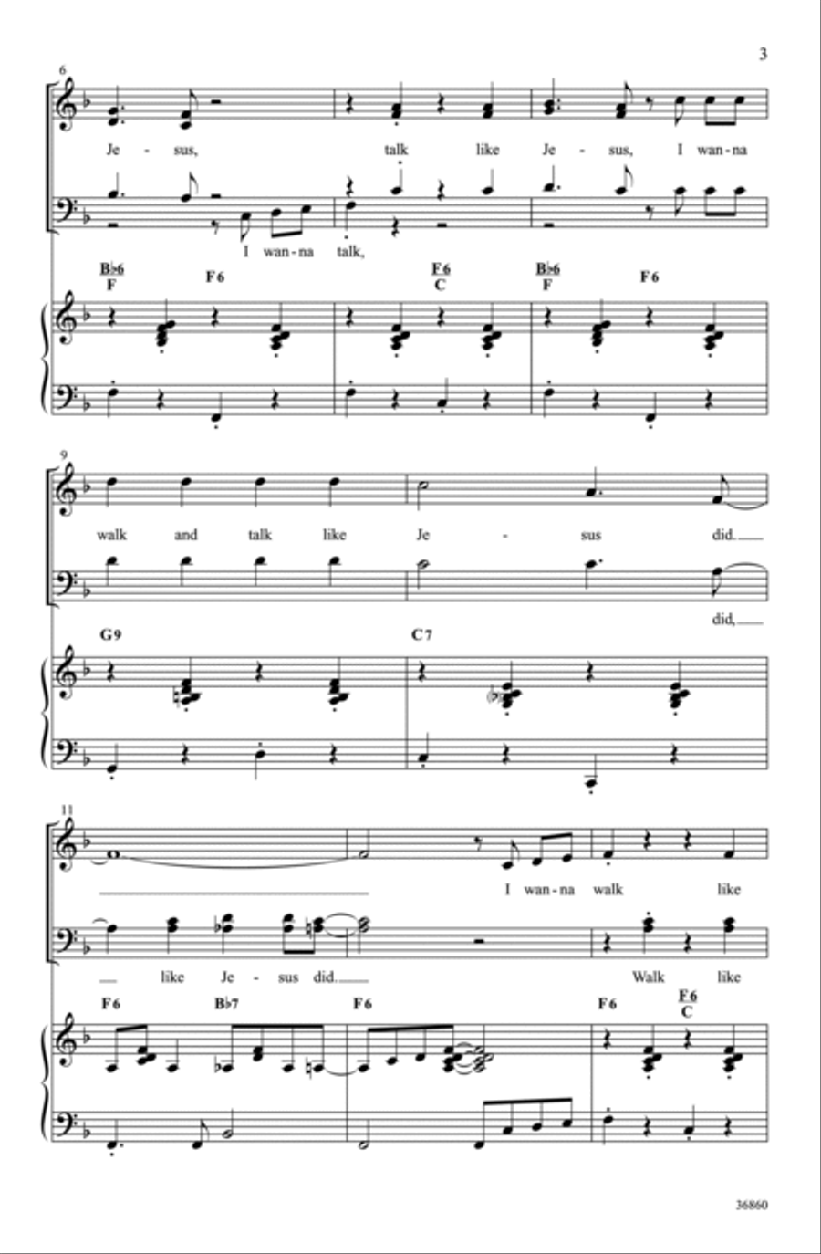Walk Like Jesus Choir scores gallery preview page 3