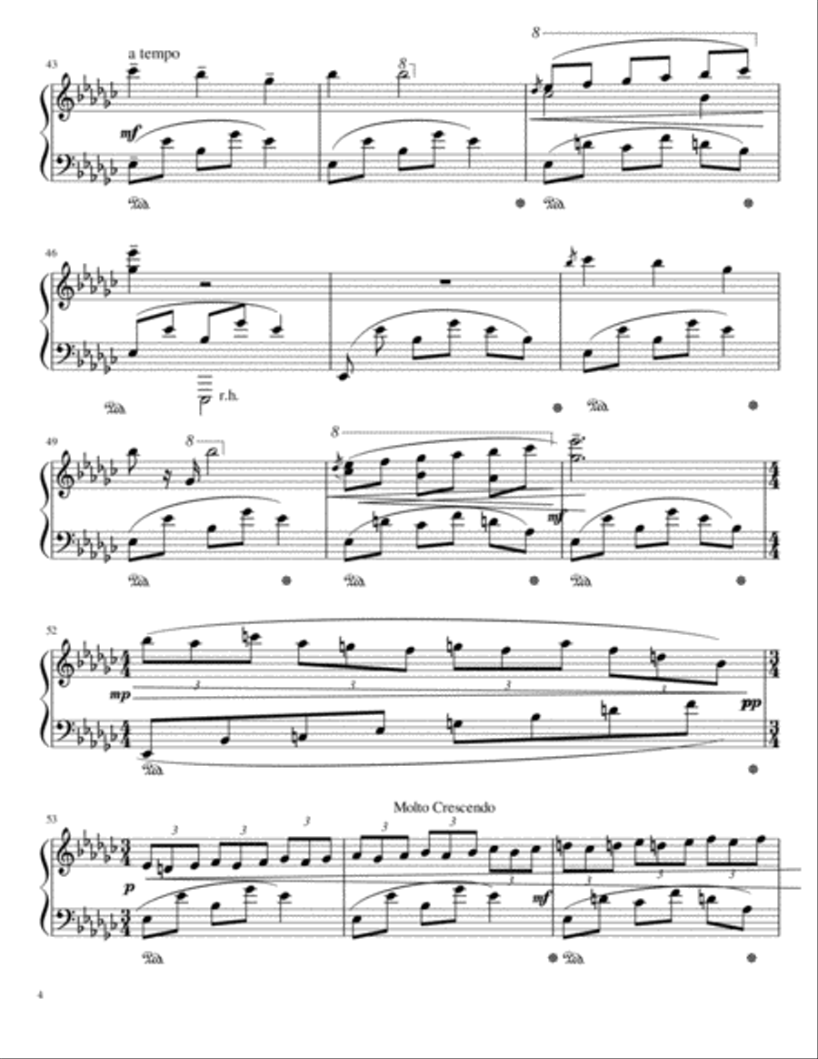 Nocturne in E-flat minor Original composition by Joel Ross Piano Solo scores gallery preview page 4