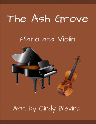 Book cover for The Ash Grove, for Piano and Violin
