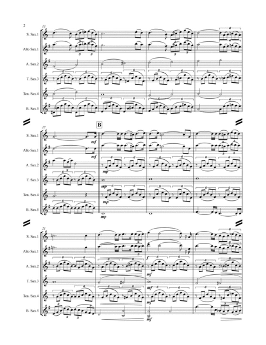 Ave Maria (for Saxophone Quintet SATTB or AATTB) Saxophone Quintet scores gallery preview page 3