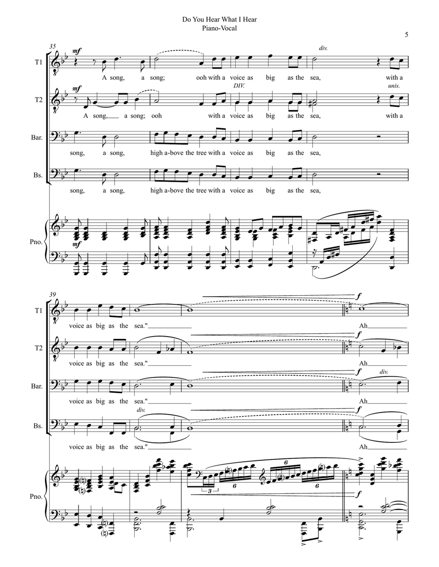 Do You Hear What I Hear Do You Hear What I Hear TTBB scores gallery preview page 5