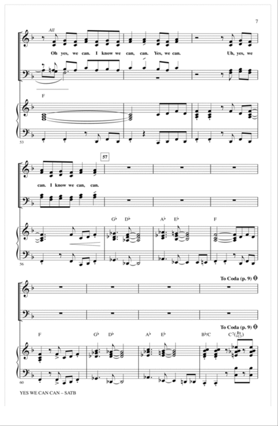 Yes We Can Can (arr. Kirby Shaw) 4-Part scores gallery preview page 6