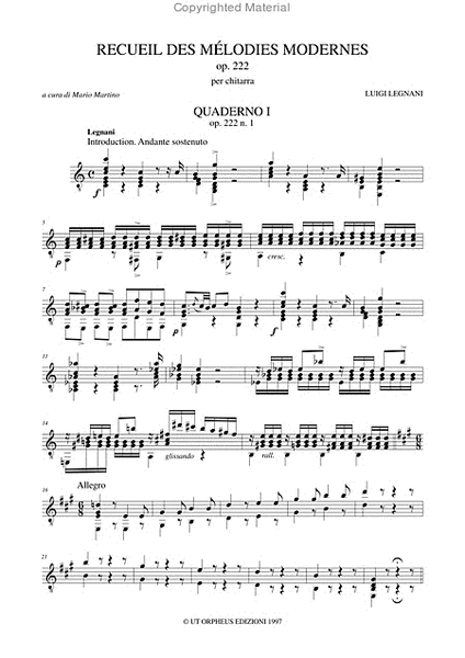 Recueil des Mélodies modernes Op. 222 for Guitar image number null