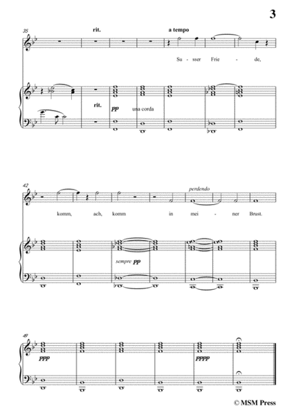 Liszt-Der du von dem himmel bist in B flat Major，for voice and piano image number null