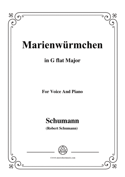 Schumann-Marienwürmchen,in G flat Major,Op.79,No.14,for Voice and Piano image number null
