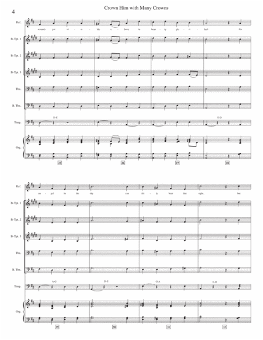 Crown Him with Many Crowns Small Ensemble scores gallery preview page 4