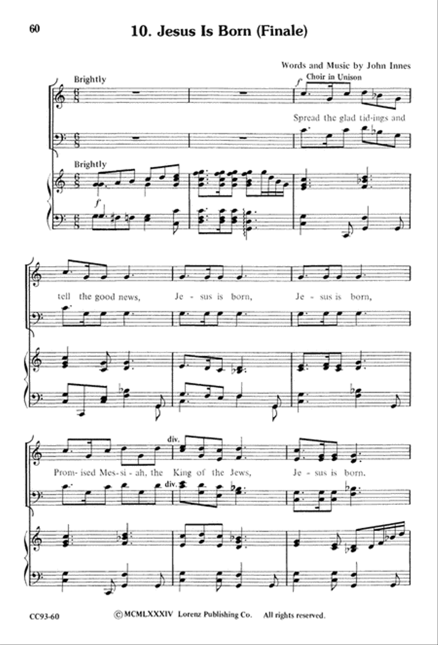 Jesus Is Born Jesus Is Born 4-Part scores gallery preview page 62
