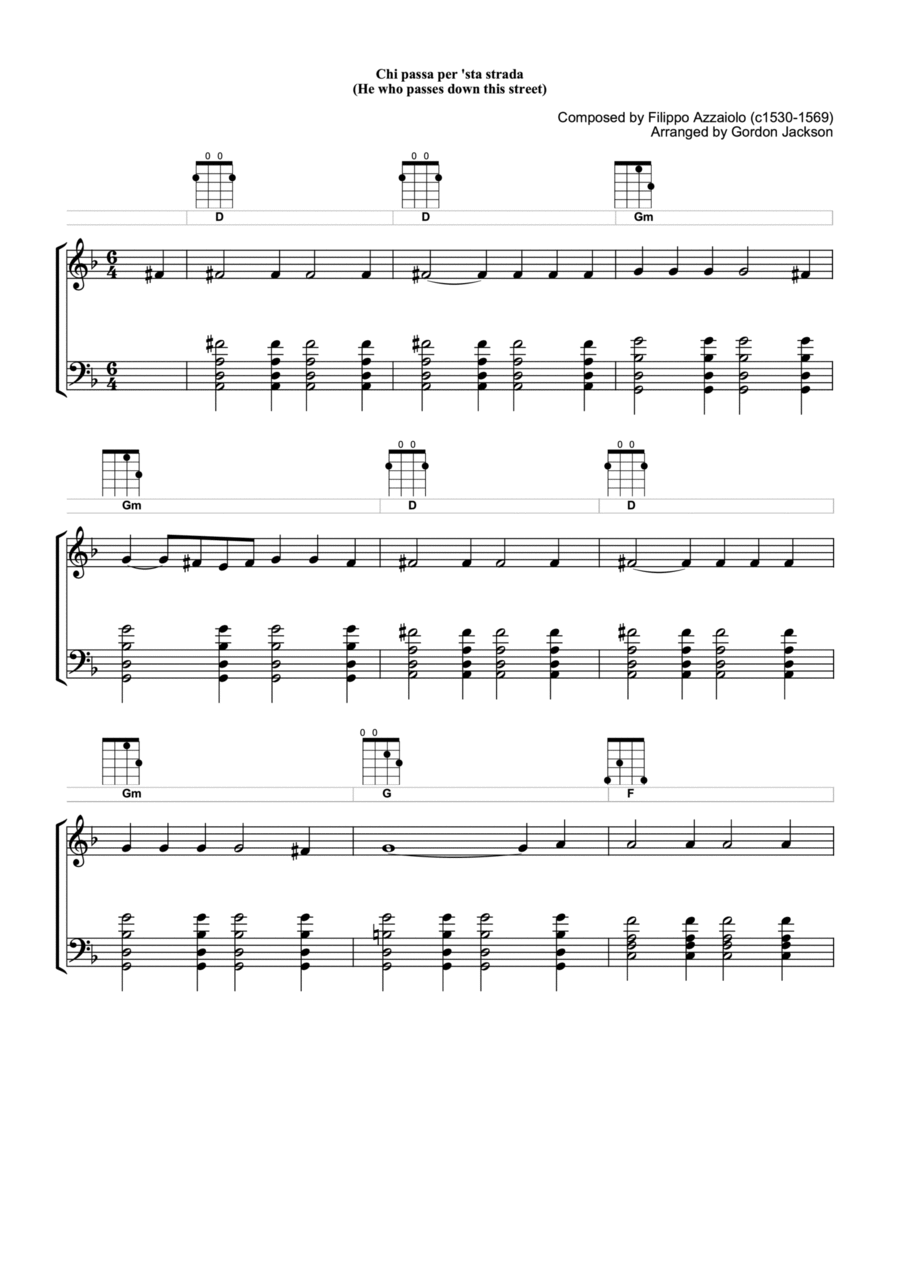 Chi passa per ’sta strada Large Ensemble scores gallery preview page 1
