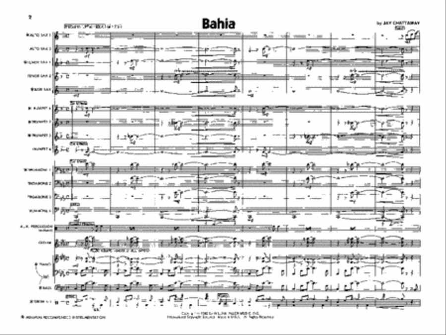 Bahia Bahia Jazz Ensemble scores gallery preview page 2