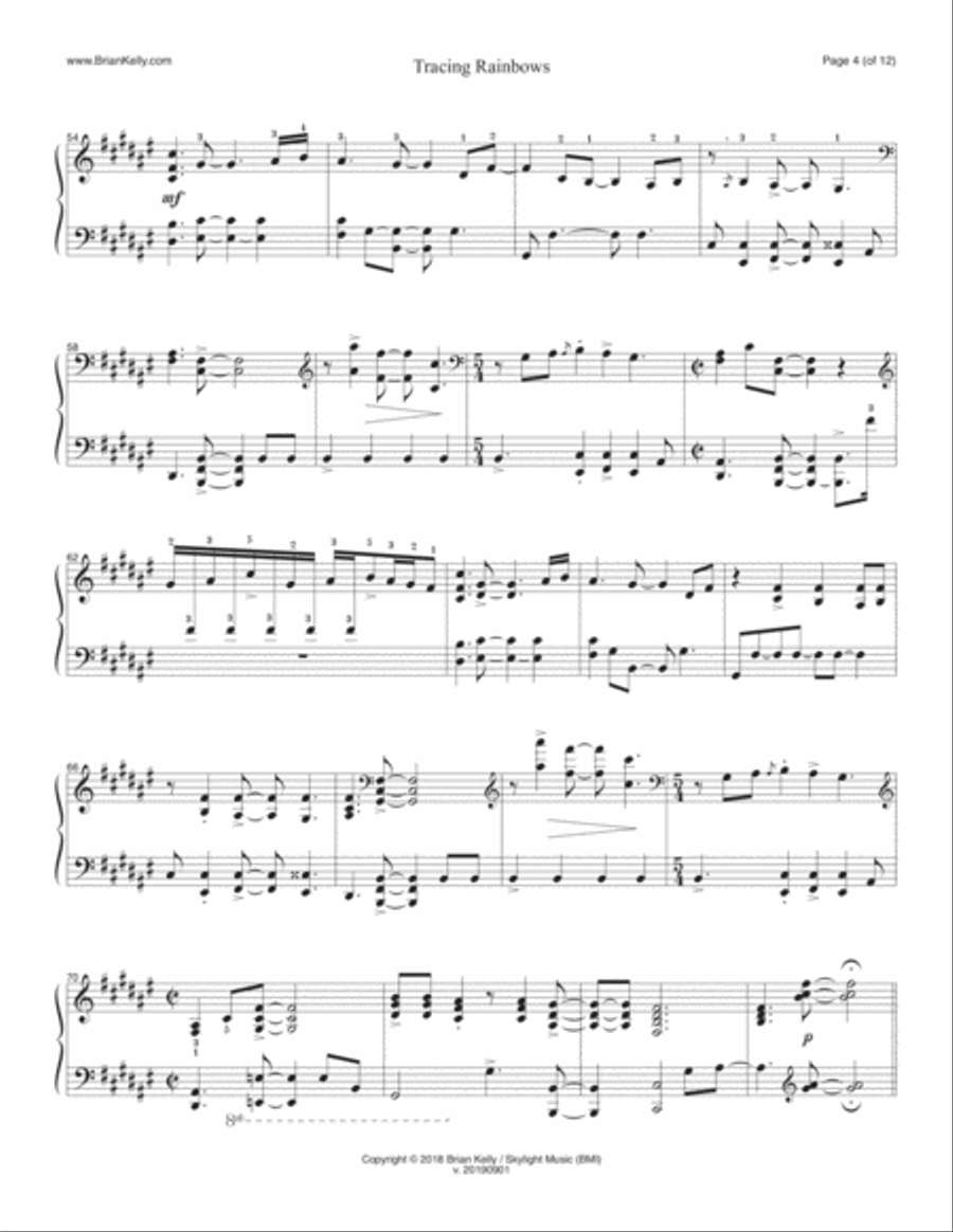 Tracing Rainbows Piano Solo scores gallery preview page 4