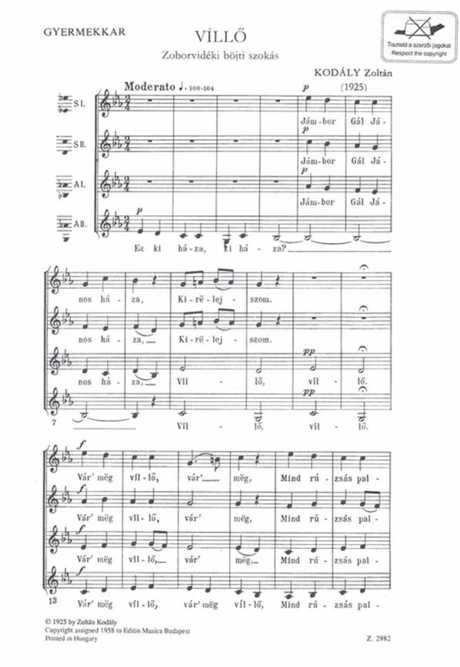 Villö A Cappella scores gallery preview page 1