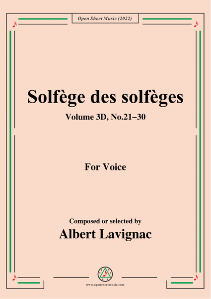 Lavignac-Solfege des solfeges,Volum 3D No.21-30,for Voice image number null
