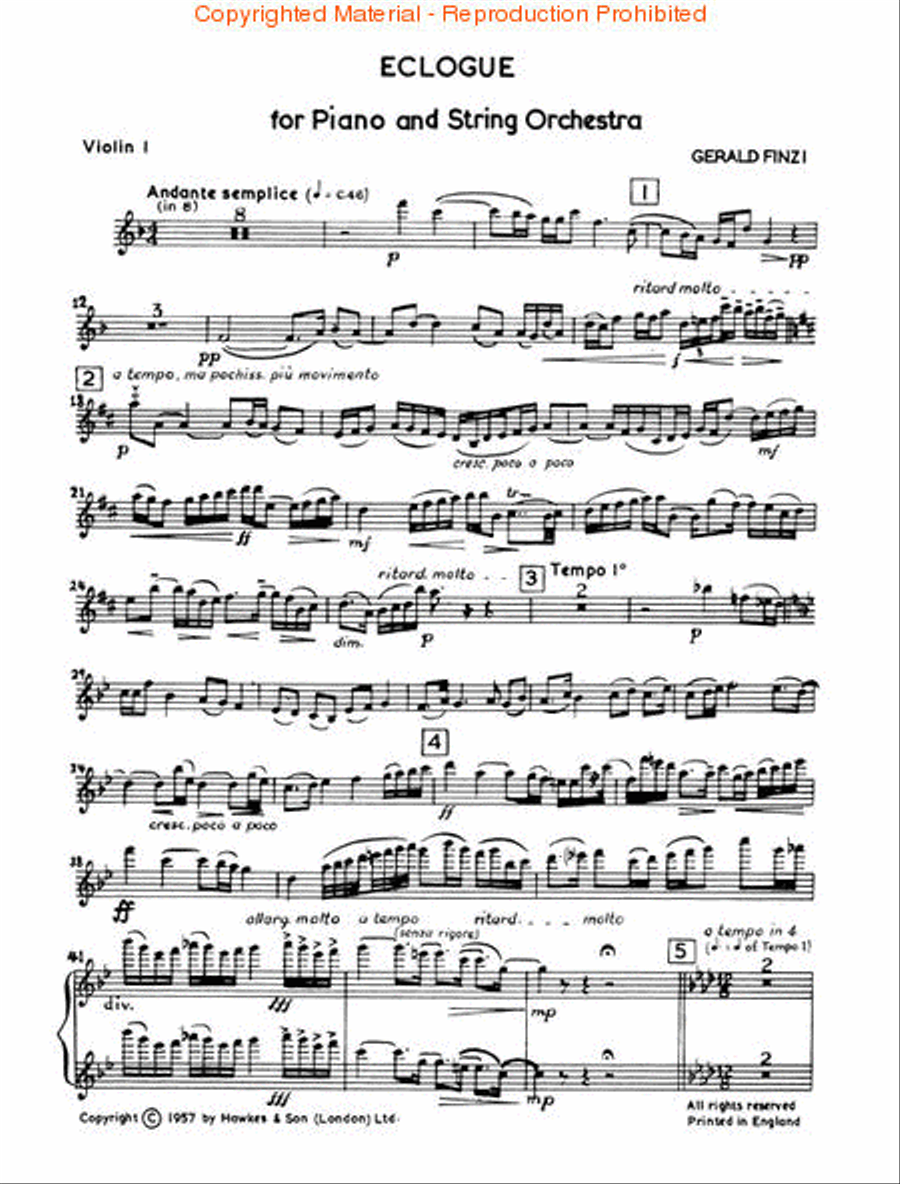 Eclogue for Piano and String Orchestra, Op. 10 String Orchestra scores gallery preview page 2