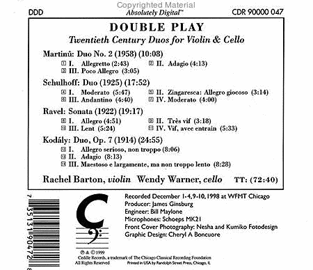 Double Play: Duos for Violin &