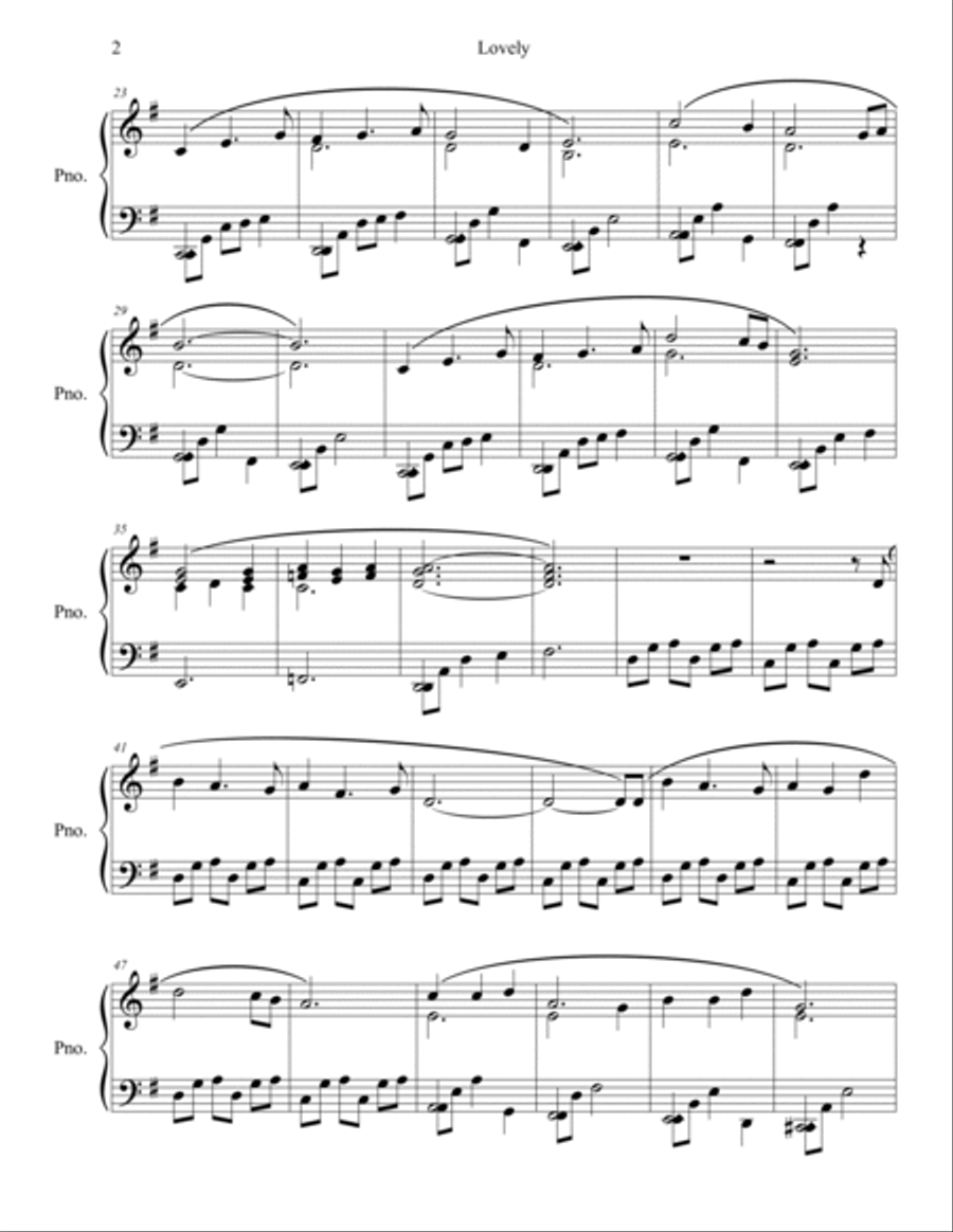 Lovely Piano Solo scores gallery preview page 3