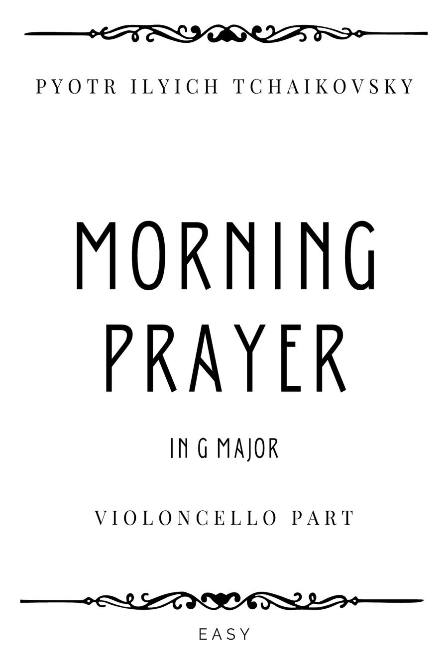 Tchaikovsky - Morning Prayer in G Major - Easy Piano scores gallery preview page 4