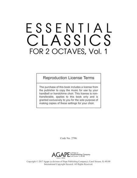 Essential Classics for 2 Octaves, Vol. 1 (Reproducible)-Digital Download